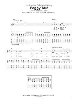 page one of Peggy Sue (Guitar Tab)