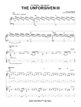 page one of The Unforgiven III (Guitar Tab)