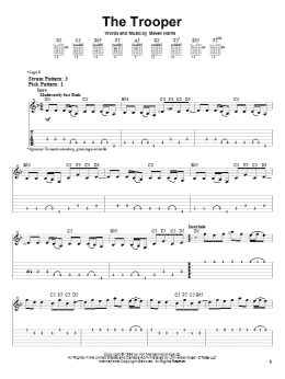 page one of The Trooper (Easy Guitar Tab)