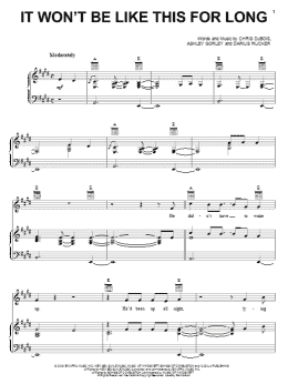 page one of It Won't Be Like This For Long (Piano, Vocal & Guitar Chords (Right-Hand Melody))