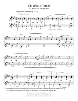 page one of Serenade For The Doll (Piano Solo)