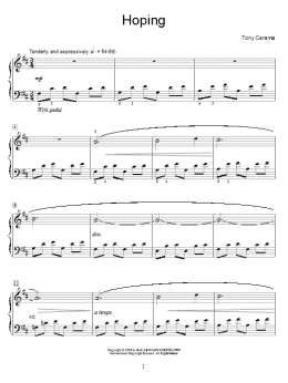page one of Hoping (Educational Piano)
