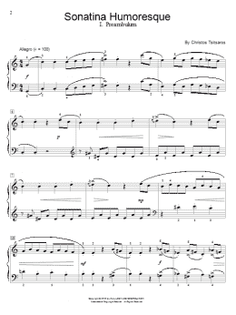page one of Sonatina Humoresque (Educational Piano)