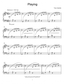 page one of Playing (Piano Duet)