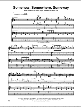 page one of Somehow, Somewhere, Someway (Guitar Tab)