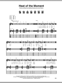page one of Heat Of The Moment (Guitar Tab)