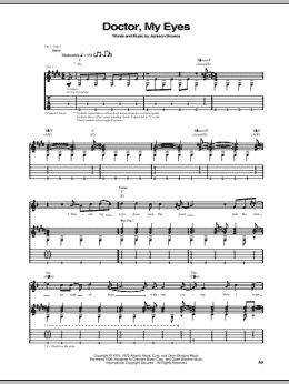 page one of Doctor, My Eyes (Guitar Tab)