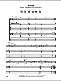 page one of Bitch (Guitar Tab)