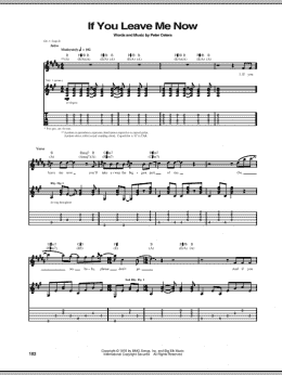 page one of If You Leave Me Now (Guitar Tab)
