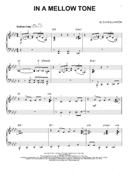 page one of In A Mellow Tone (arr. Brent Edstrom) (Piano Solo)