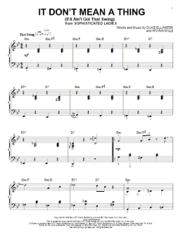 page one of It Don't Mean A Thing (If It Ain't Got That Swing) (arr. Brent Edstrom) (Piano Solo)