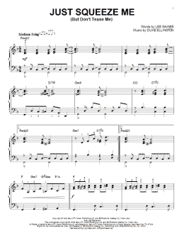 page one of Just Squeeze Me (But Don't Tease Me) (arr. Brent Edstrom) (Piano Solo)