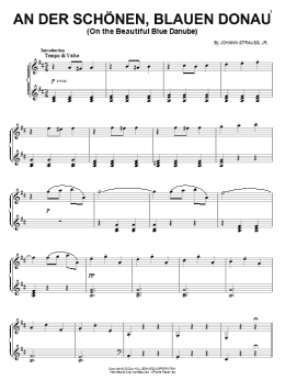 page one of By The Beautiful Blue Danube (Piano Solo)