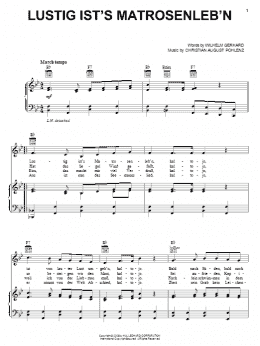 page one of Lustig Ist's Matrosenleb'n (Piano, Vocal & Guitar Chords (Right-Hand Melody))