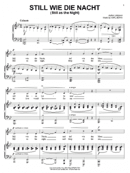 page one of Still Wie Die Nacht (Still As The Night) (Piano, Vocal & Guitar Chords (Right-Hand Melody))