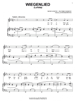 page one of Lullaby (Cradle Song) (Piano, Vocal & Guitar Chords (Right-Hand Melody))