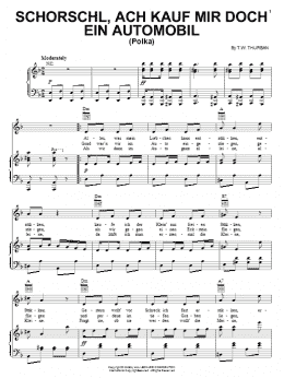 page one of Schorschl, Ach Kauf Mir Doch Ein Automobil (Polka) (Piano, Vocal & Guitar Chords (Right-Hand Melody))
