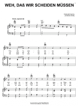 page one of Weh, Dass Wir Scheiden Mussen (The Soldiers Farewell) (Piano, Vocal & Guitar Chords (Right-Hand Melody))