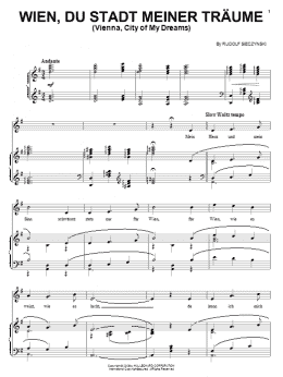 page one of Wien, Du Stadt Meiner Traume (Piano, Vocal & Guitar Chords (Right-Hand Melody))