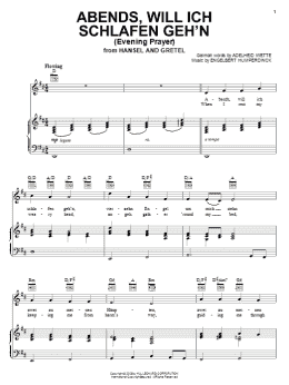 page one of Evening Prayer (Piano, Vocal & Guitar Chords (Right-Hand Melody))