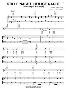page one of Stille Nacht (Piano, Vocal & Guitar Chords (Right-Hand Melody))