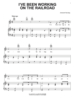 page one of I've Been Working On The Railroad (Piano, Vocal & Guitar Chords (Right-Hand Melody))