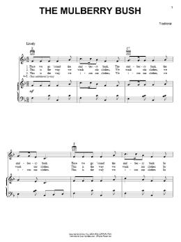page one of The Mulberry Bush (Piano, Vocal & Guitar Chords (Right-Hand Melody))