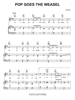 page one of Pop Goes The Weasel (Piano, Vocal & Guitar Chords (Right-Hand Melody))