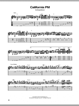 page one of California PM (Guitar Tab)