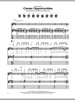page one of Career Opportunities (Guitar Tab)