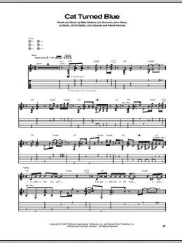 page one of Cat Turned Blue (Guitar Tab)