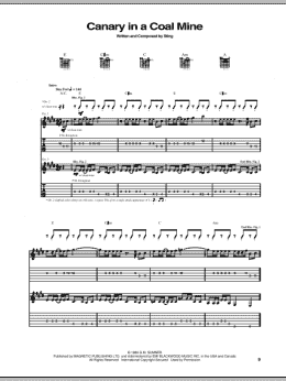 page one of Canary In A Coalmine (Guitar Tab)
