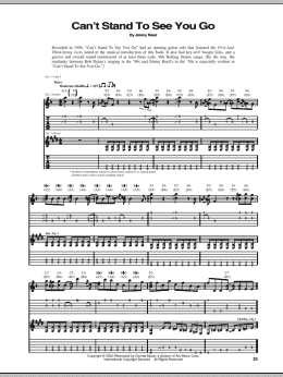 page one of Can't Stand To See You Go (Guitar Tab)