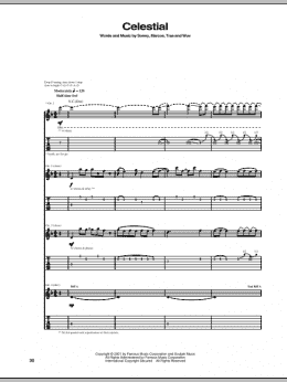 page one of Celestial (Guitar Tab)