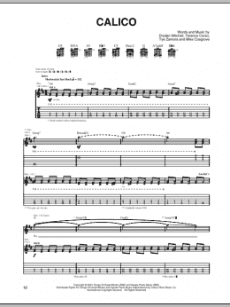 page one of Calico (Guitar Tab)