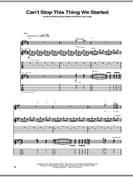 page one of Can't Stop This Thing We Started (Guitar Tab)
