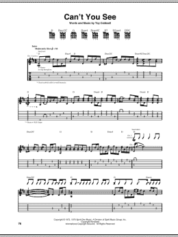 page one of Can't You See (Guitar Tab)