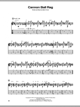 page one of Cannon Ball Rag (Guitar Tab)