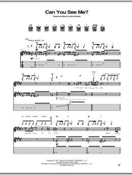 page one of Can You See Me (Guitar Tab)