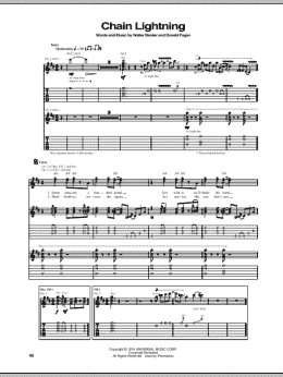 page one of Chain Lightning (Guitar Tab)