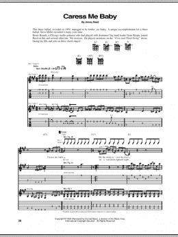 page one of Caress Me Baby (Guitar Tab)