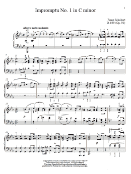 page one of Impromptu No. 1 In C Minor (Piano Solo)