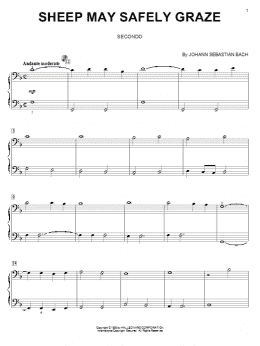 page one of Sheep May Safely Graze (Piano Duet)