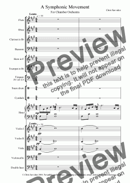page one of A Symphonic Movement