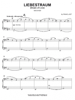 page one of Liebestraum (Dream Of Love) (Piano Duet)