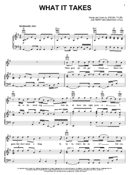page one of What It Takes (Piano, Vocal & Guitar Chords (Right-Hand Melody))