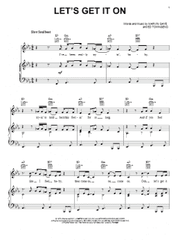 page one of Let's Get It On (Piano, Vocal & Guitar Chords (Right-Hand Melody))