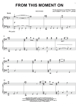 page one of From This Moment On (Piano Duet)