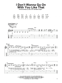 page one of I Don't Wanna Go On With You Like That (Easy Guitar Tab)