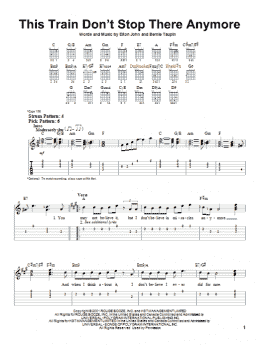 page one of This Train Don't Stop There Anymore (Easy Guitar Tab)
